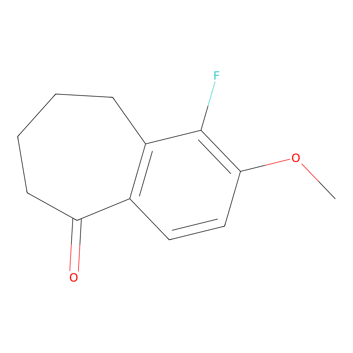 1-Fluoro-2-methoxy-6,7,8,9-tetrahydro-5H-benzo[7]annulen-5-one molecular structure, CAS 1378238-86-8