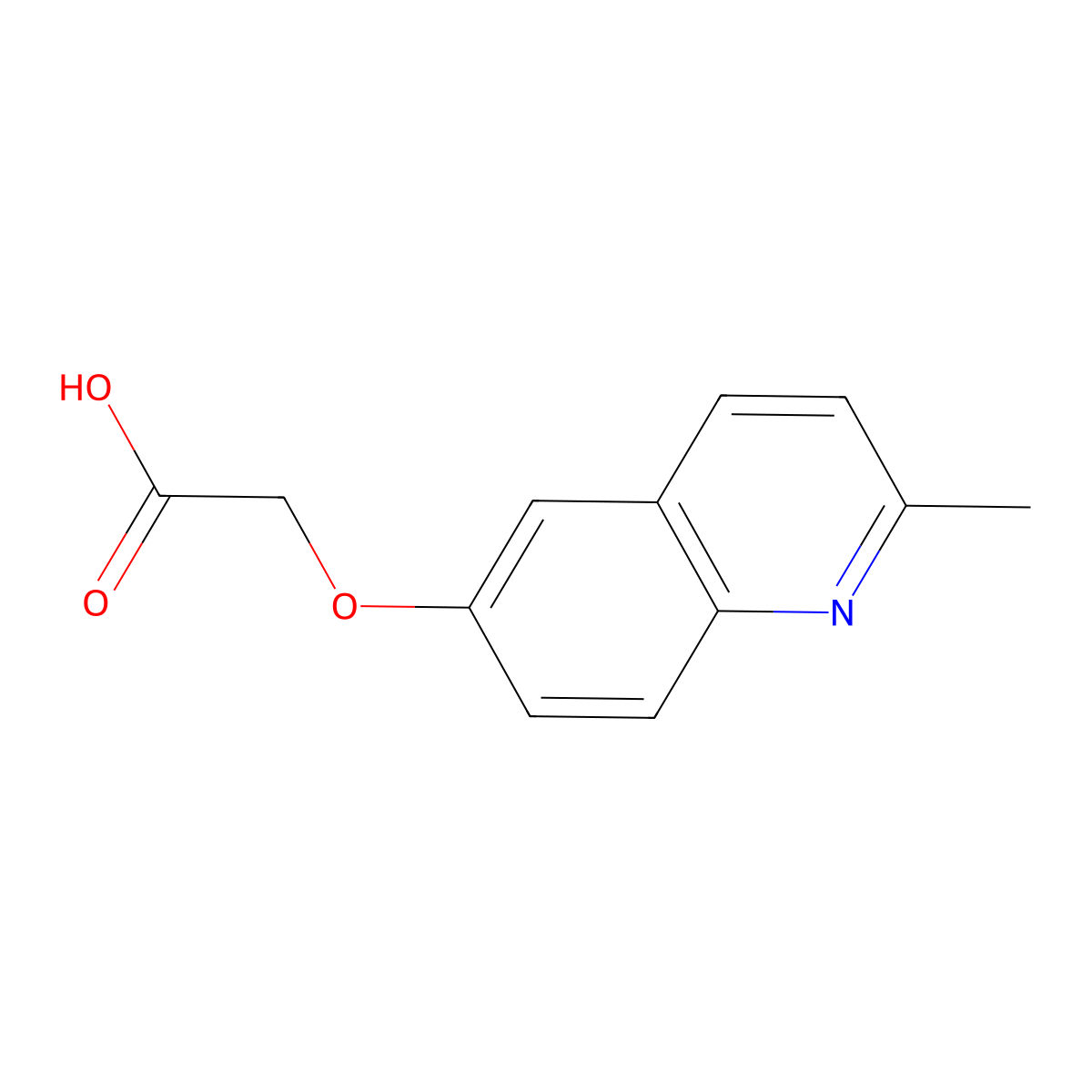 2-((2-Methylquinolin-6-yl)oxy)acetic acid molecular structure, CAS 1378255-17-4