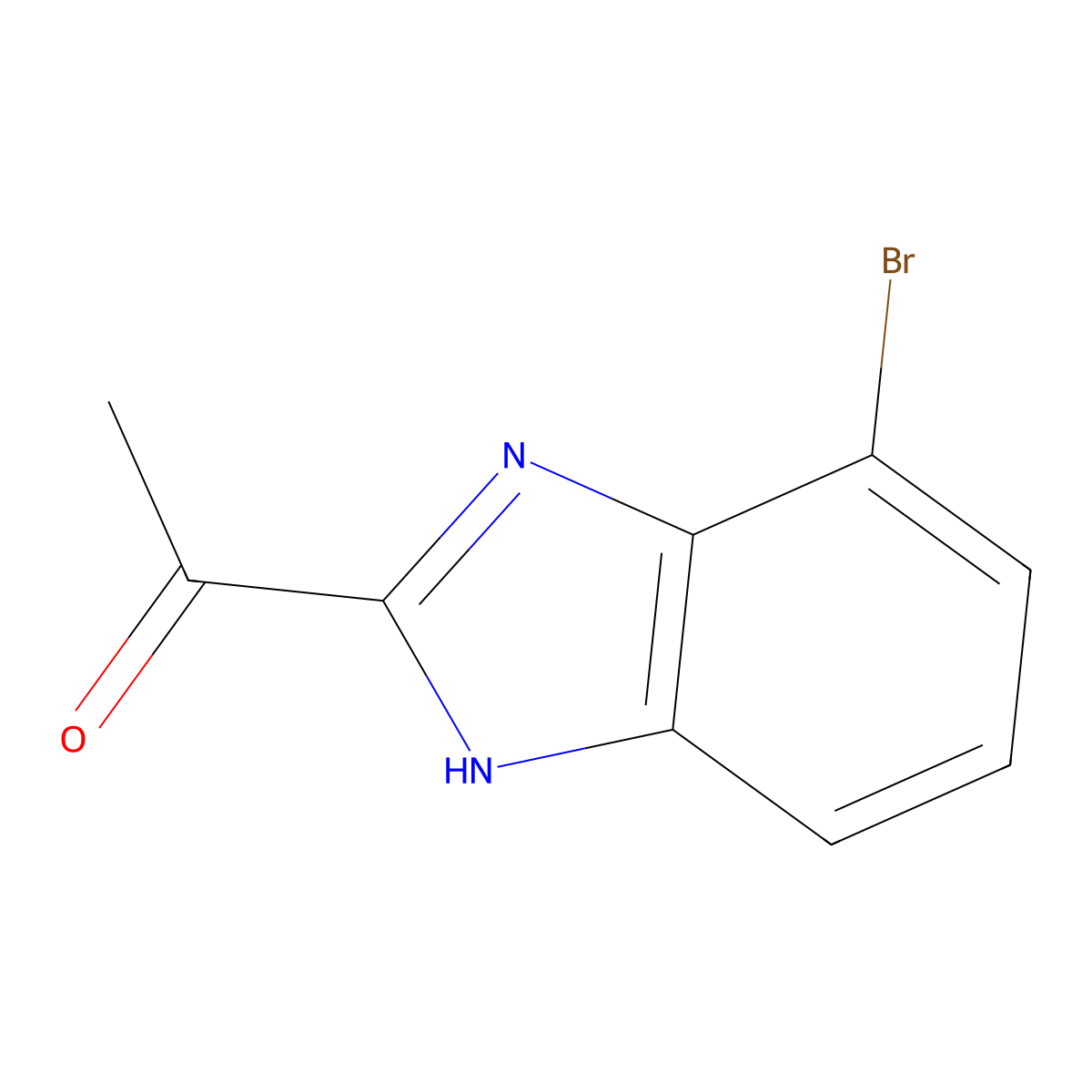 1-(4-Bromo-1H-benzo[d]imidazol-2-yl)ethanone molecular structure, CAS 1378255-26-5