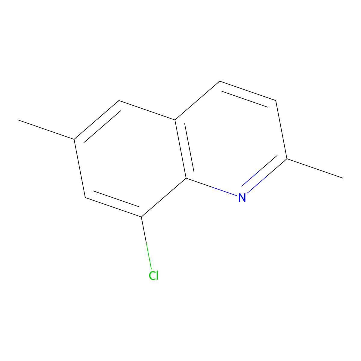 8-Chloro-2,6-dimethylquinoline molecular structure, CAS 1378255-37-8