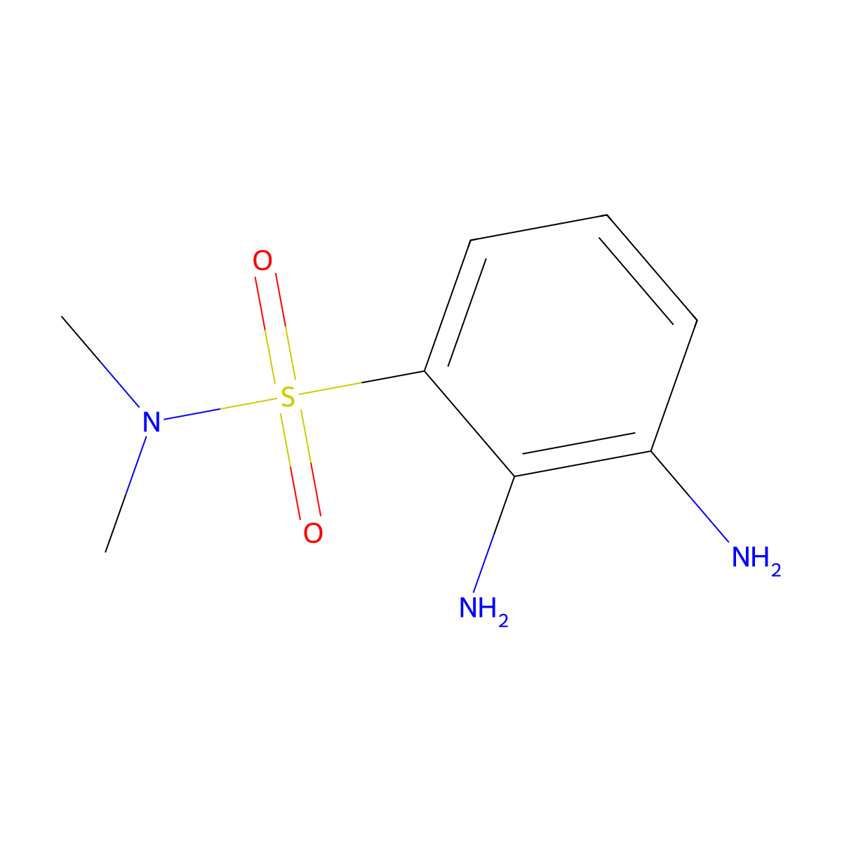 2,3-diamino-N,N-dimethylbenzene-1-sulfonamide molecular structure, CAS 1378255-41-4