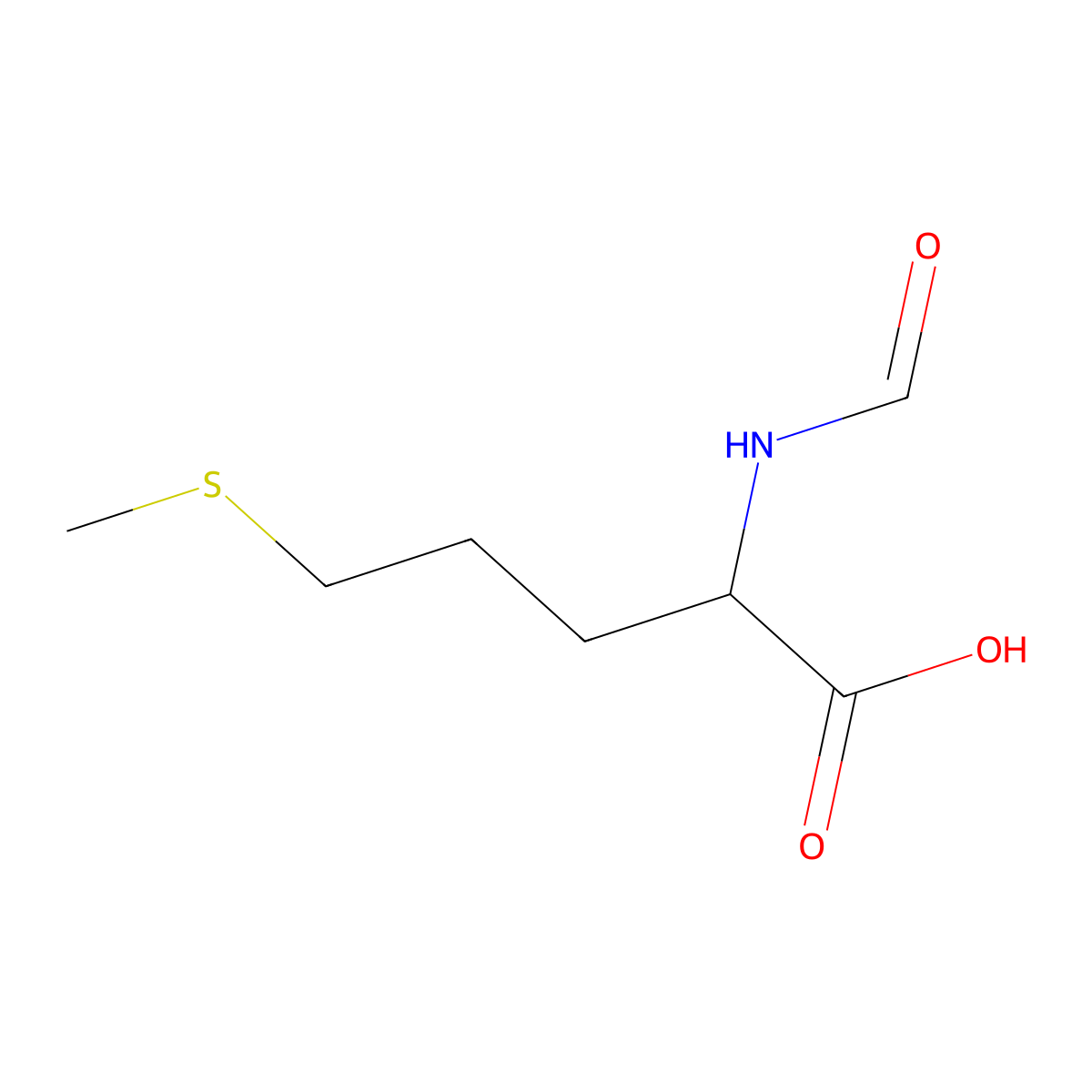 2-Formamido-5-(methylsulfanyl)pentanoic acid molecular structure, CAS 1378256-82-6