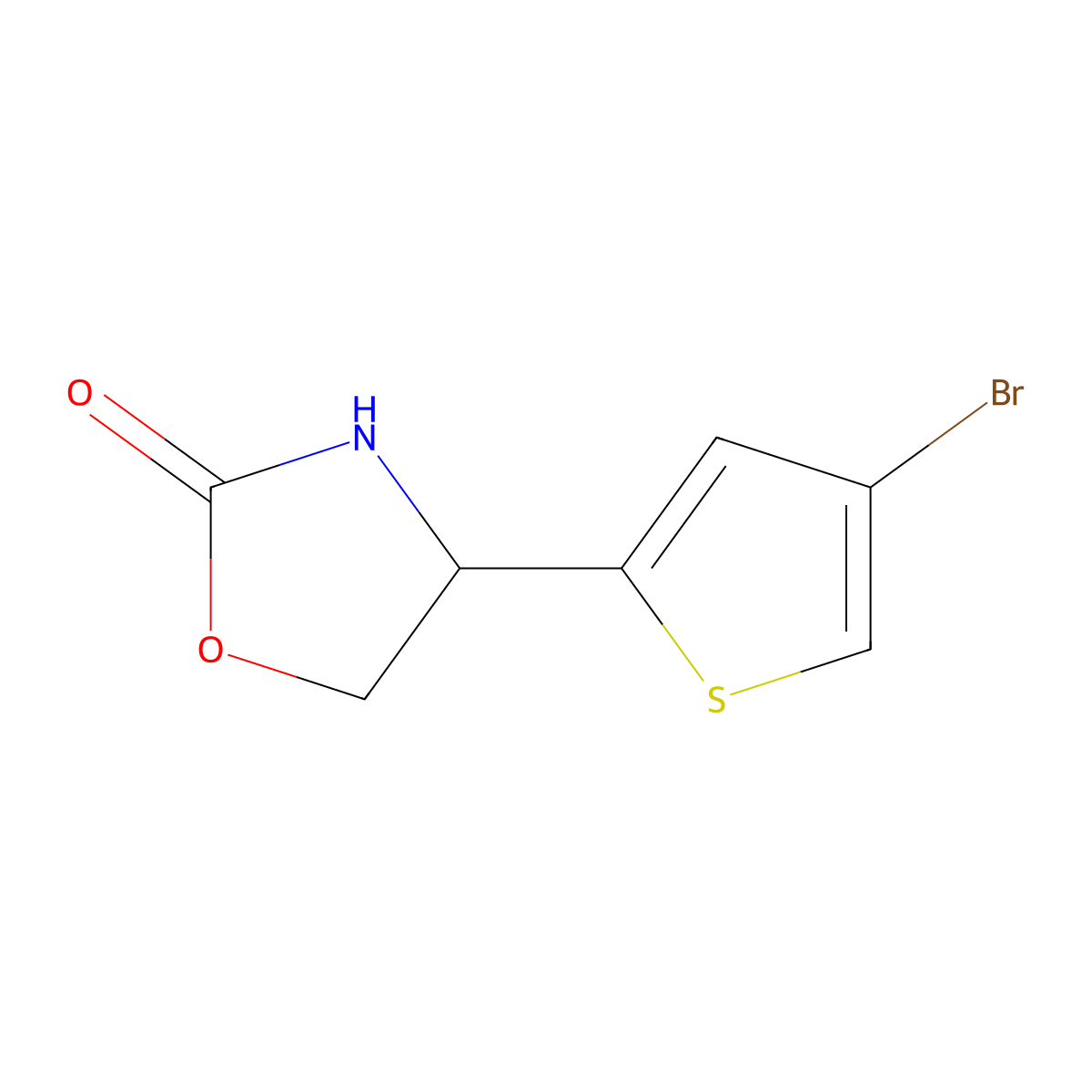 4-(4-Bromothiophen-2-yl)oxazolidin-2-one molecular structure, CAS 1378258-79-7