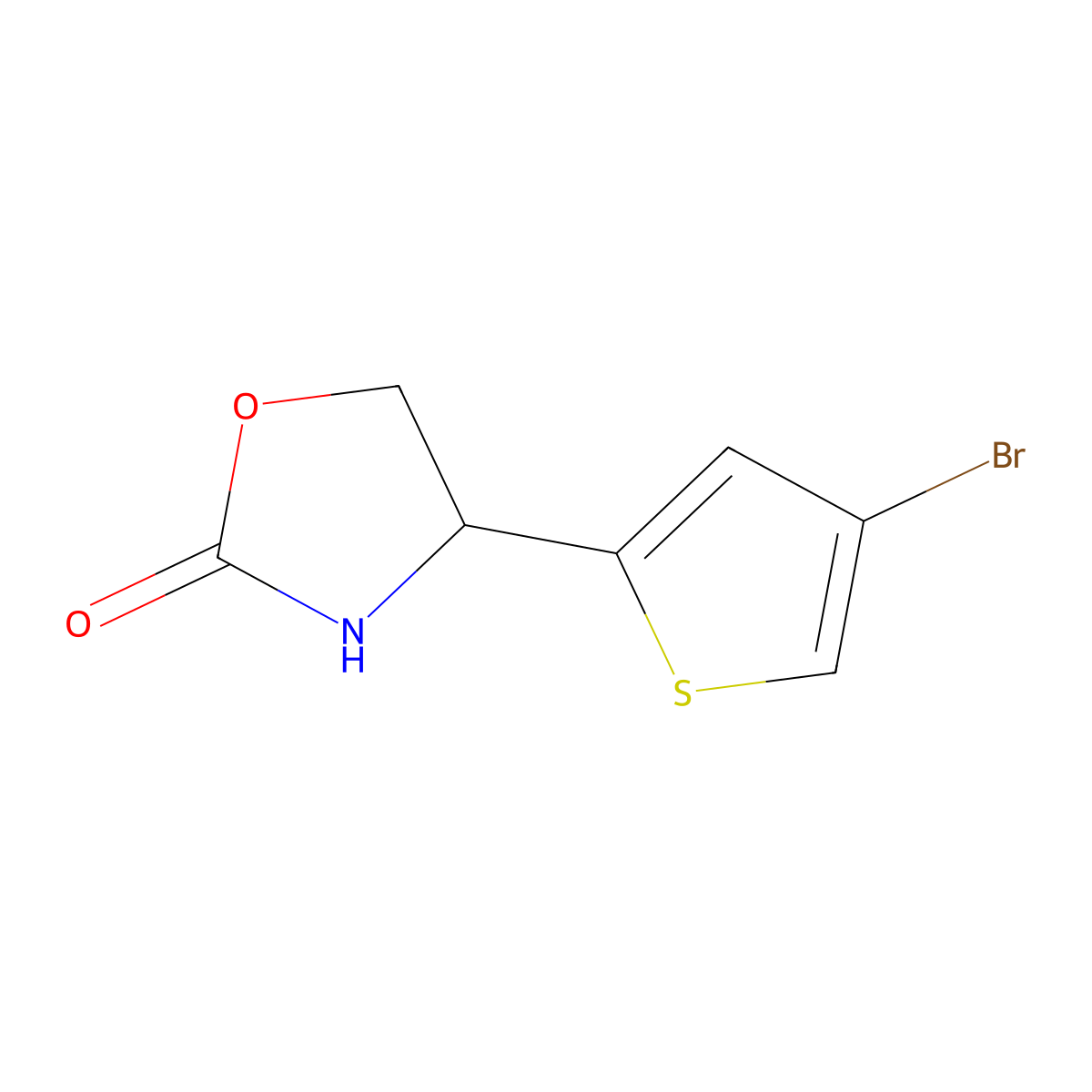 4-(4-Bromothiophen-2-yl)oxazolidin-2-one molecular structure, CAS 1378258-79-7