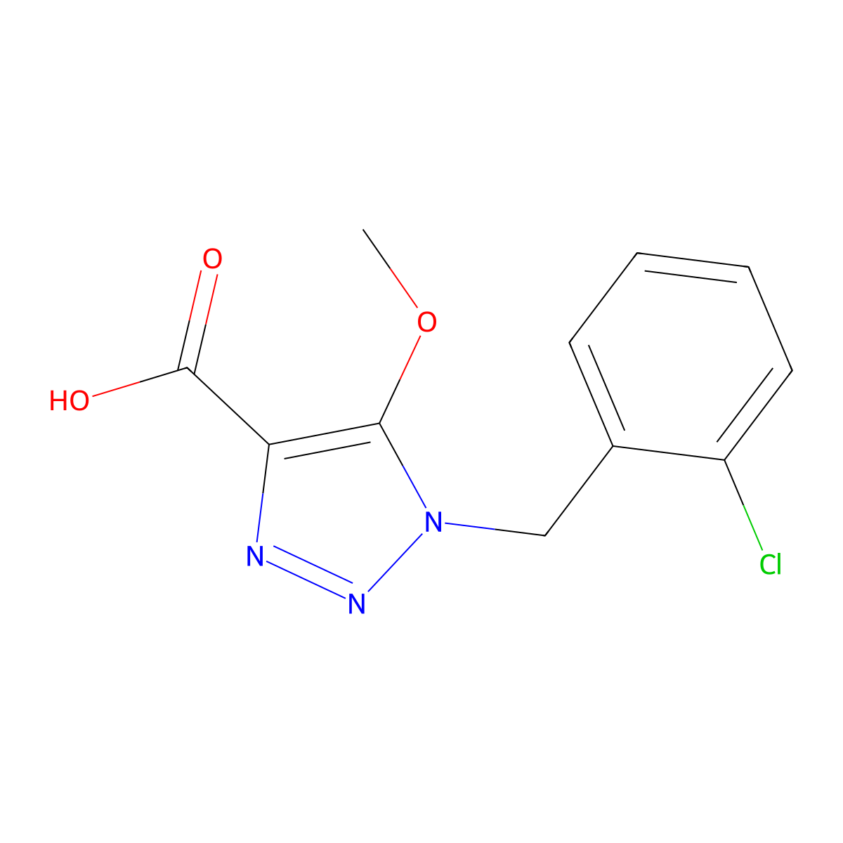 1-(2-Chlorobenzyl)-5-methoxy-1H-1,2,3-triazole-4-carboxylic acid molecular structure, CAS 1378258-91-3