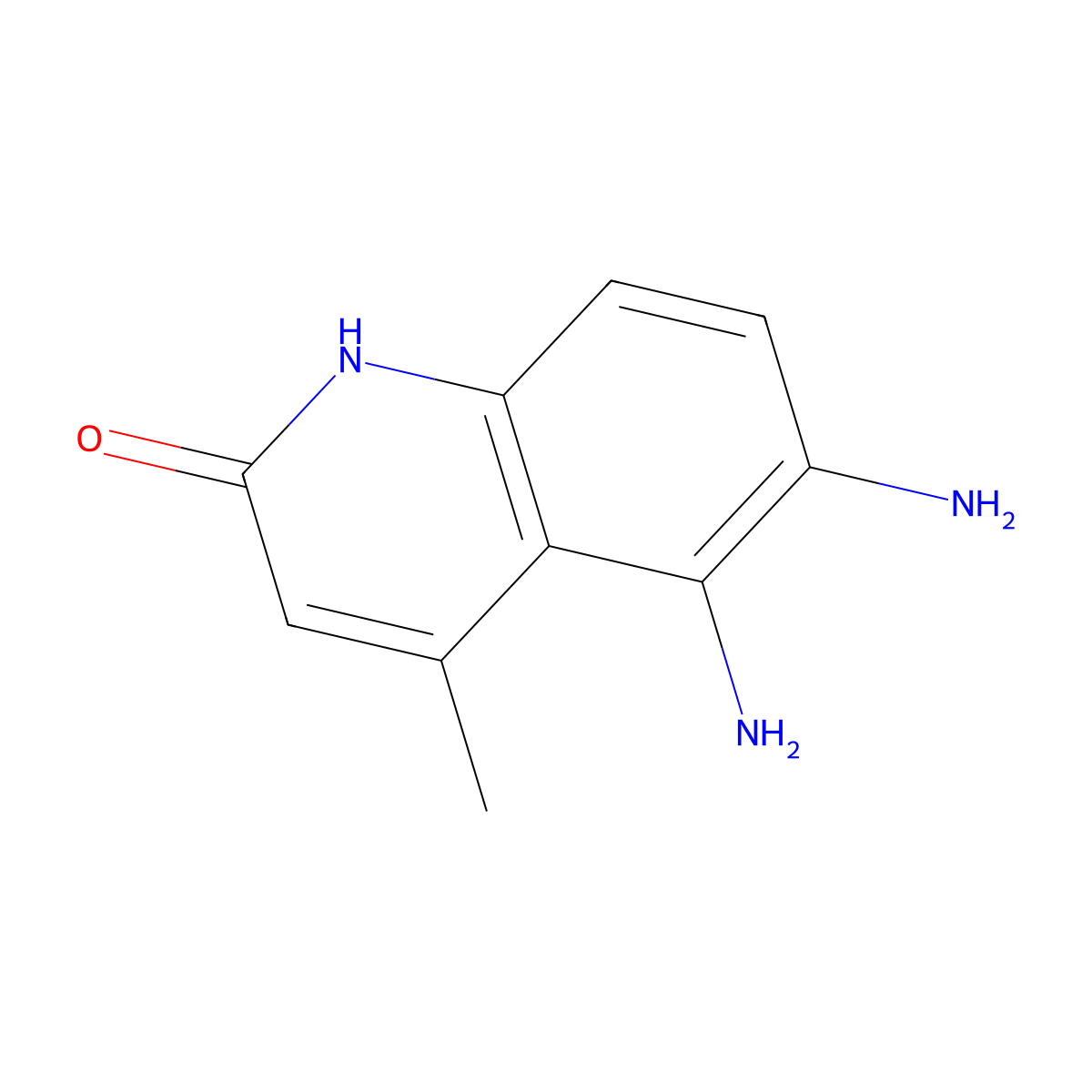 5,6-Diamino-4-methylquinolin-2(1H)-one molecular structure, CAS 1378259-35-8