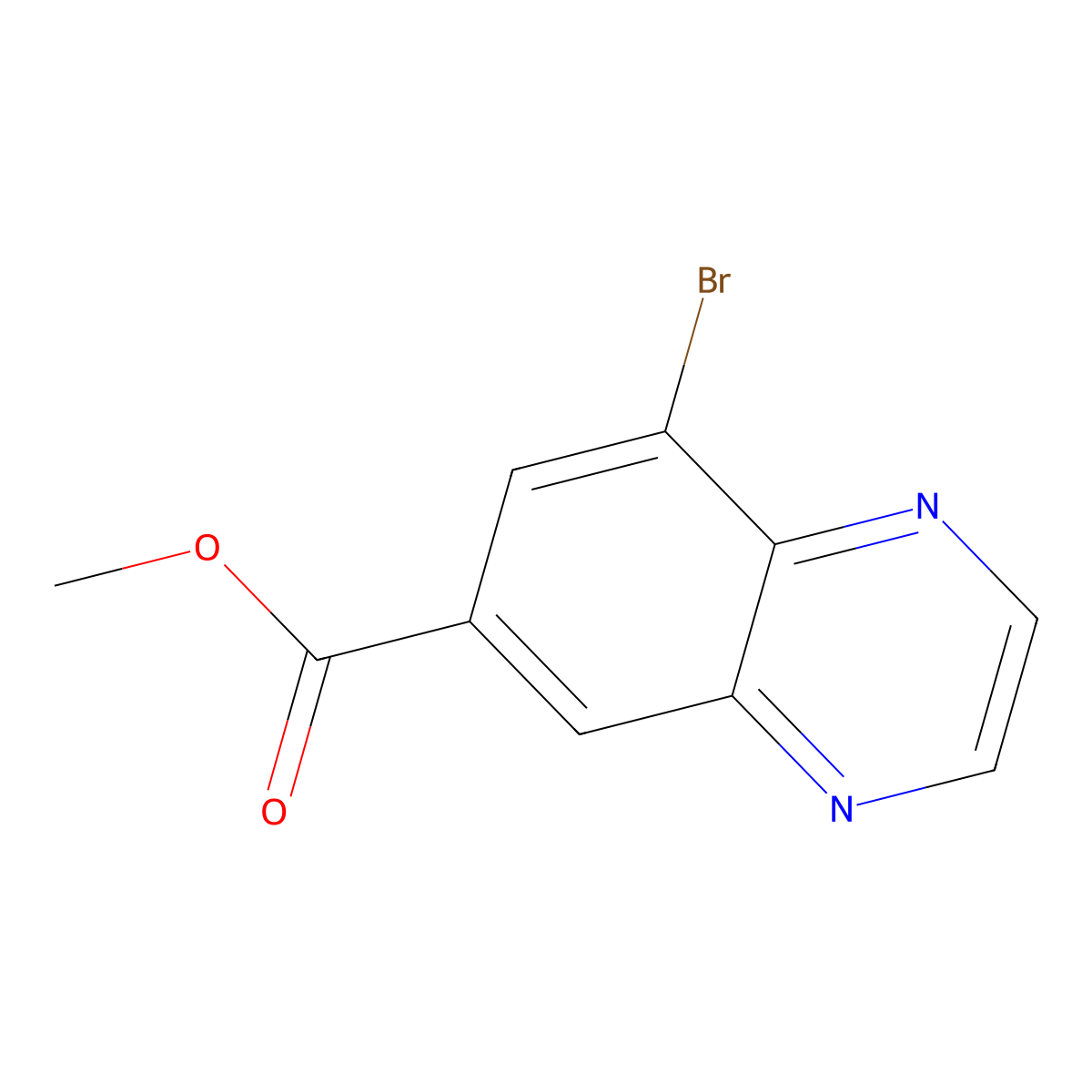 6-Quinoxalinecarboxylic acid, 8-bromo-, methyl ester molecular structure, CAS 1378260-25-3