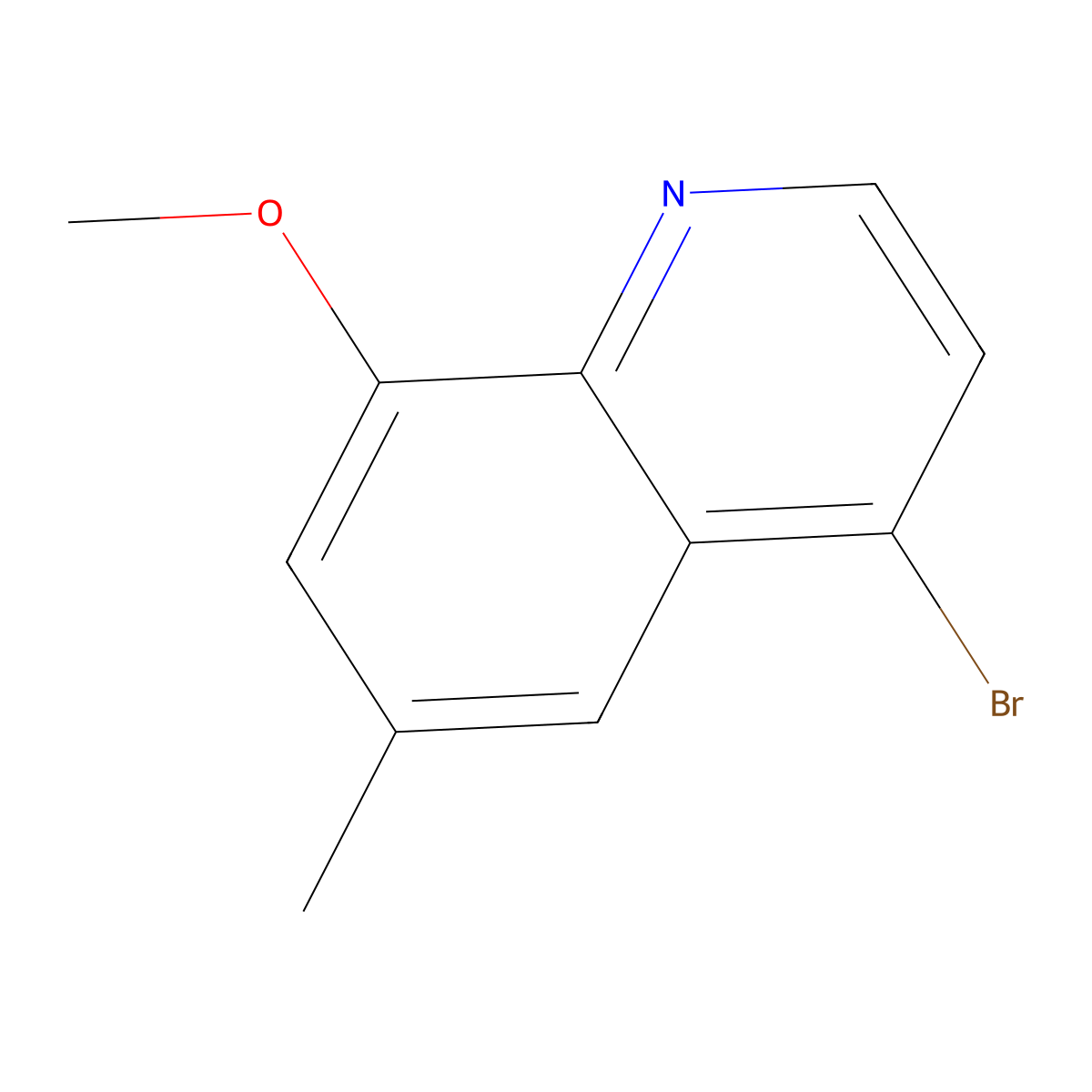 4-Bromo-8-methoxy-6-methylquinoline molecular structure, CAS 1378260-33-3