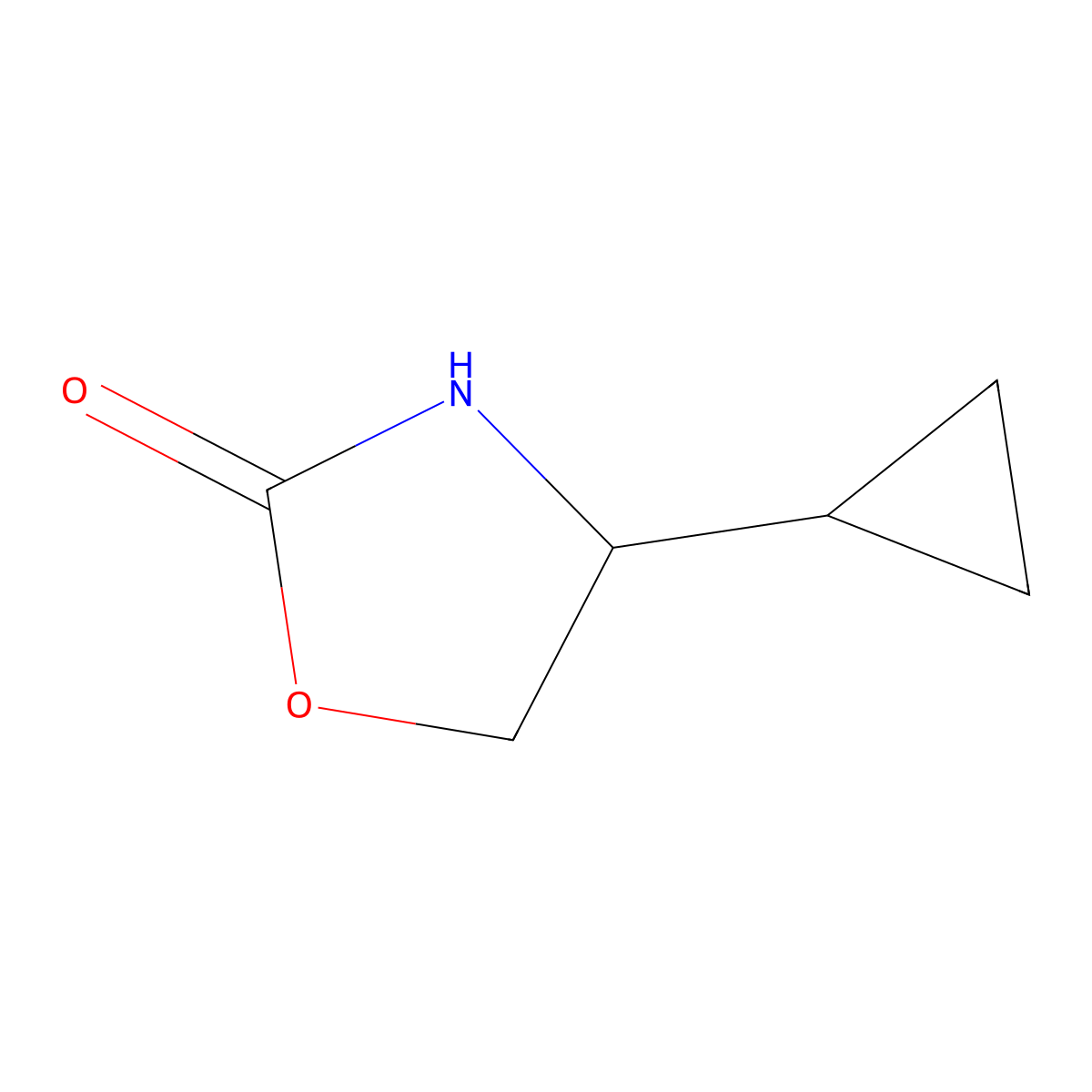 4-Cyclopropyl-1,3-oxazolidin-2-one molecular structure, CAS 1378260-65-1