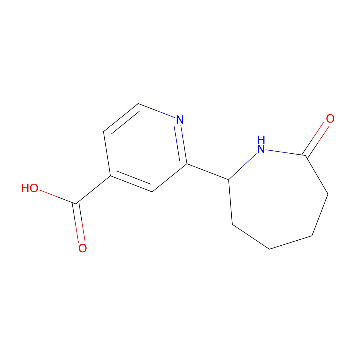 2-(7-Oxoazepan-2-yl)isonicotinic acid molecular structure, CAS 1378260-80-0