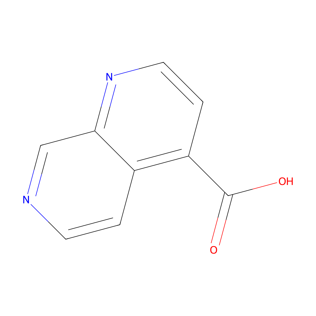 1,7-Naphthyridine-4-carboxylic acid molecular structure, CAS 1378260-92-4