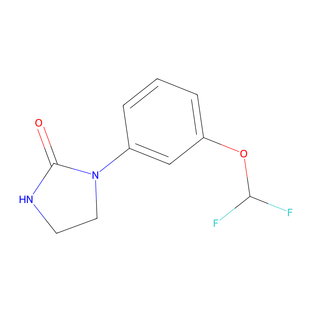 1-[3-(Difluoromethoxy)phenyl]imidazolidin-2-one molecular structure, CAS 1378261-25-6