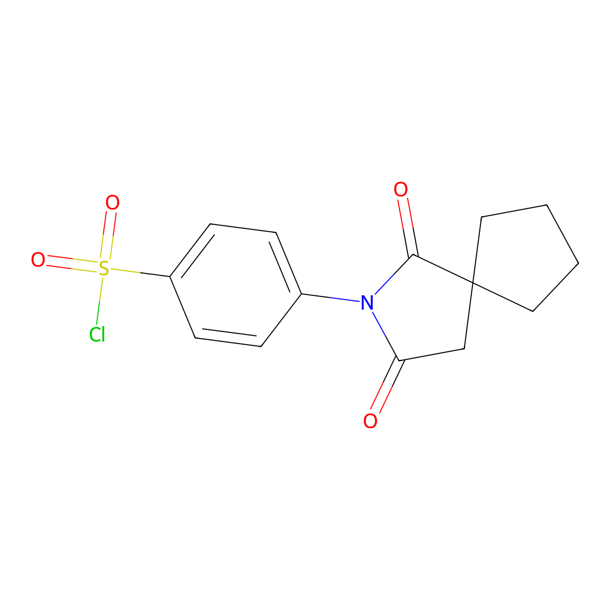 4-(1,3-Dioxo-2-azaspiro[4.4]non-2-yl)benzenesulfonyl chloride molecular structure, CAS 1378261-28-9