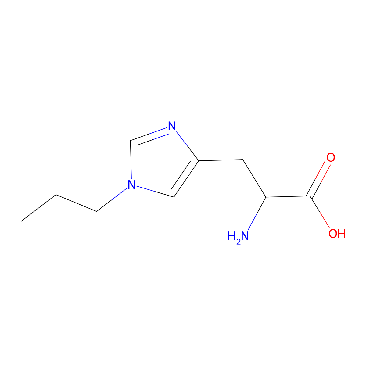2-amino-3-(1-propyl-1H-imidazol-4-yl)propanoic acid molecular structure, CAS 1378269-67-0