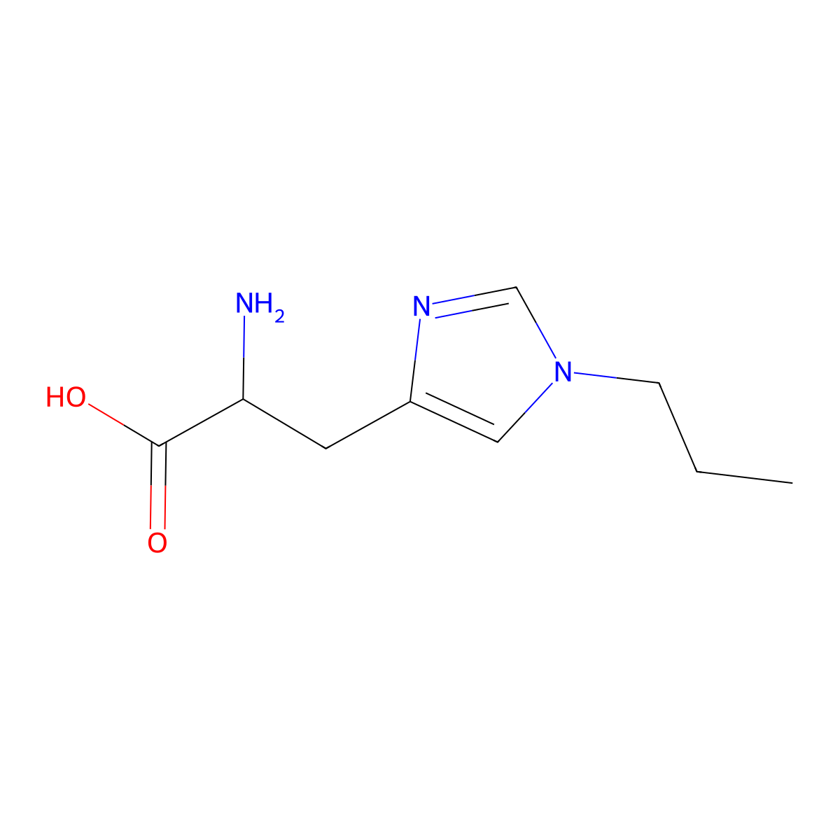 2-amino-3-(1-propyl-1H-imidazol-4-yl)propanoic acid molecular structure, CAS 1378269-67-0