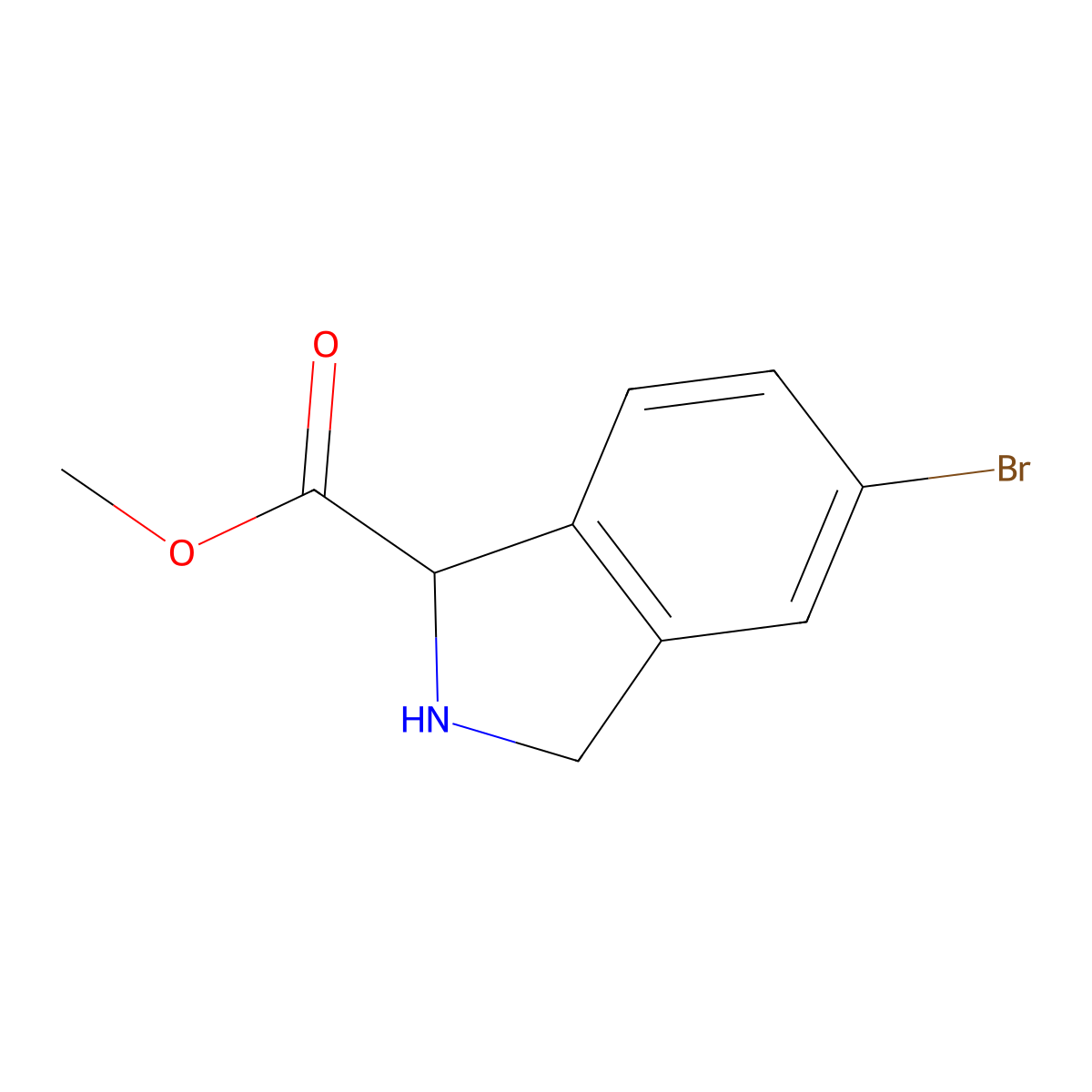 Methyl 5-bromoisoindoline-1-carboxylate molecular structure, CAS 1378271-03-4