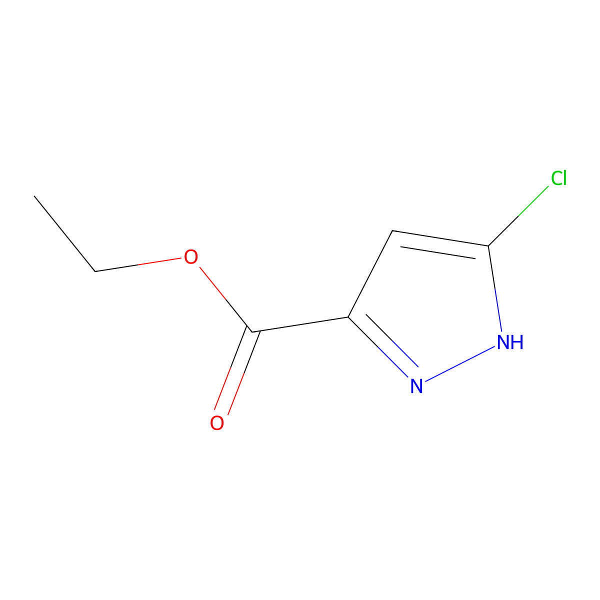 ethyl 3-chloro-1H-pyrazole-5-carboxylate molecular structure, CAS 1378271-66-9