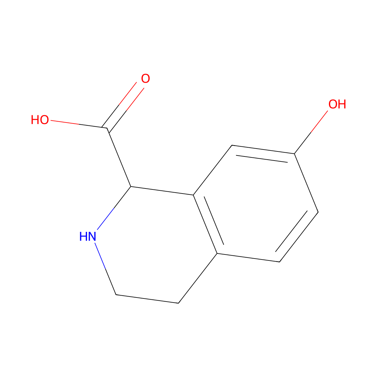 7-Hydroxy-1,2,3,4-tetrahydroisoquinoline-1-carboxylic acid molecular structure, CAS 1378272-35-5