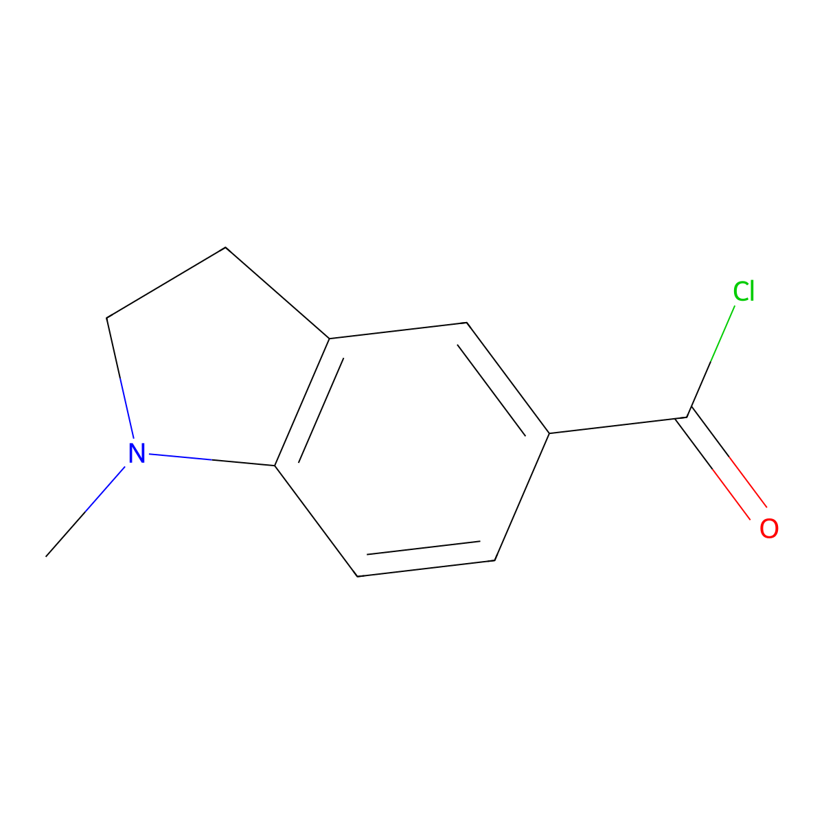 1-Methylindoline-5-carbonyl chloride molecular structure, CAS 1378285-07-4