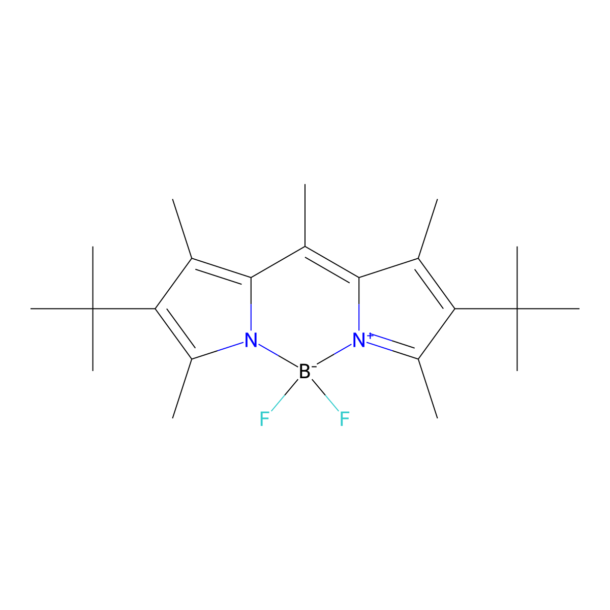 Pyrromethene 597 molecular structure, CAS 137829-79-9