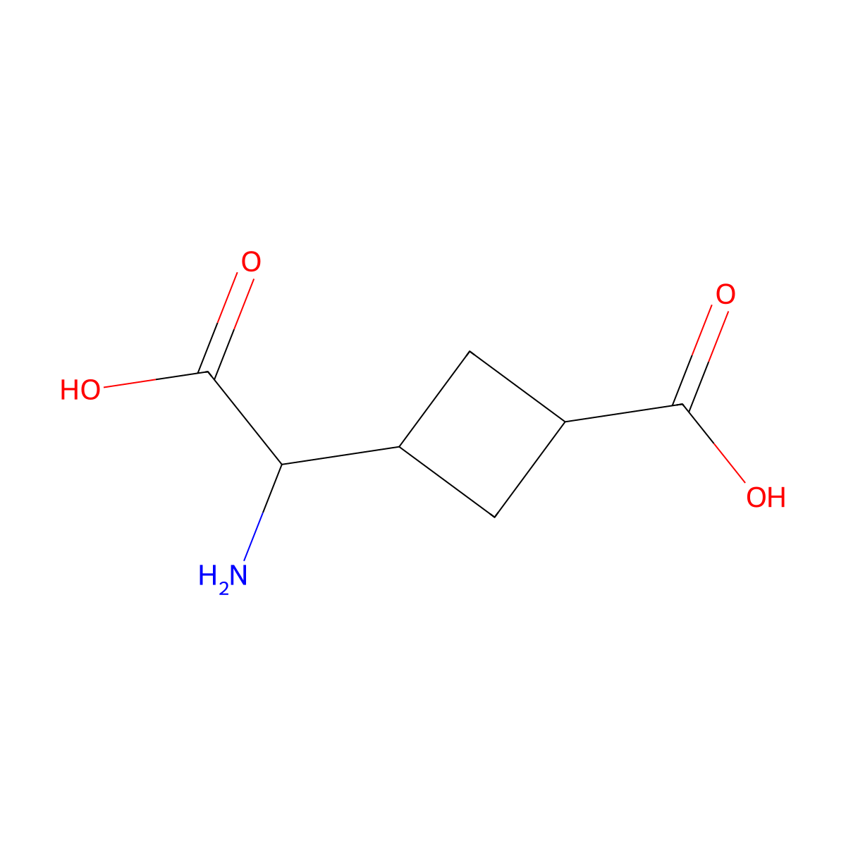 3-[Amino(carboxy)methyl]cyclobutane-1-carboxylic acid molecular structure, CAS 1378291-20-3