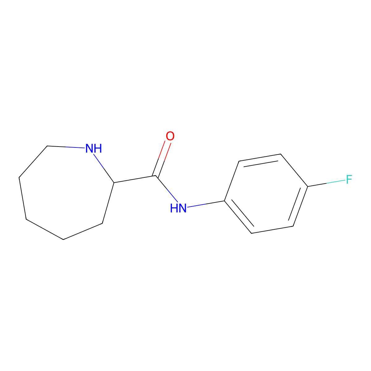 N-(4-fluorophenyl)azepane-2-carboxamide molecular structure, CAS 1378298-25-9