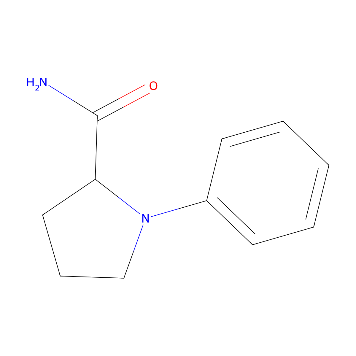 1-Phenylpyrrolidine-2-carboxamide molecular structure, CAS 1378301-20-2