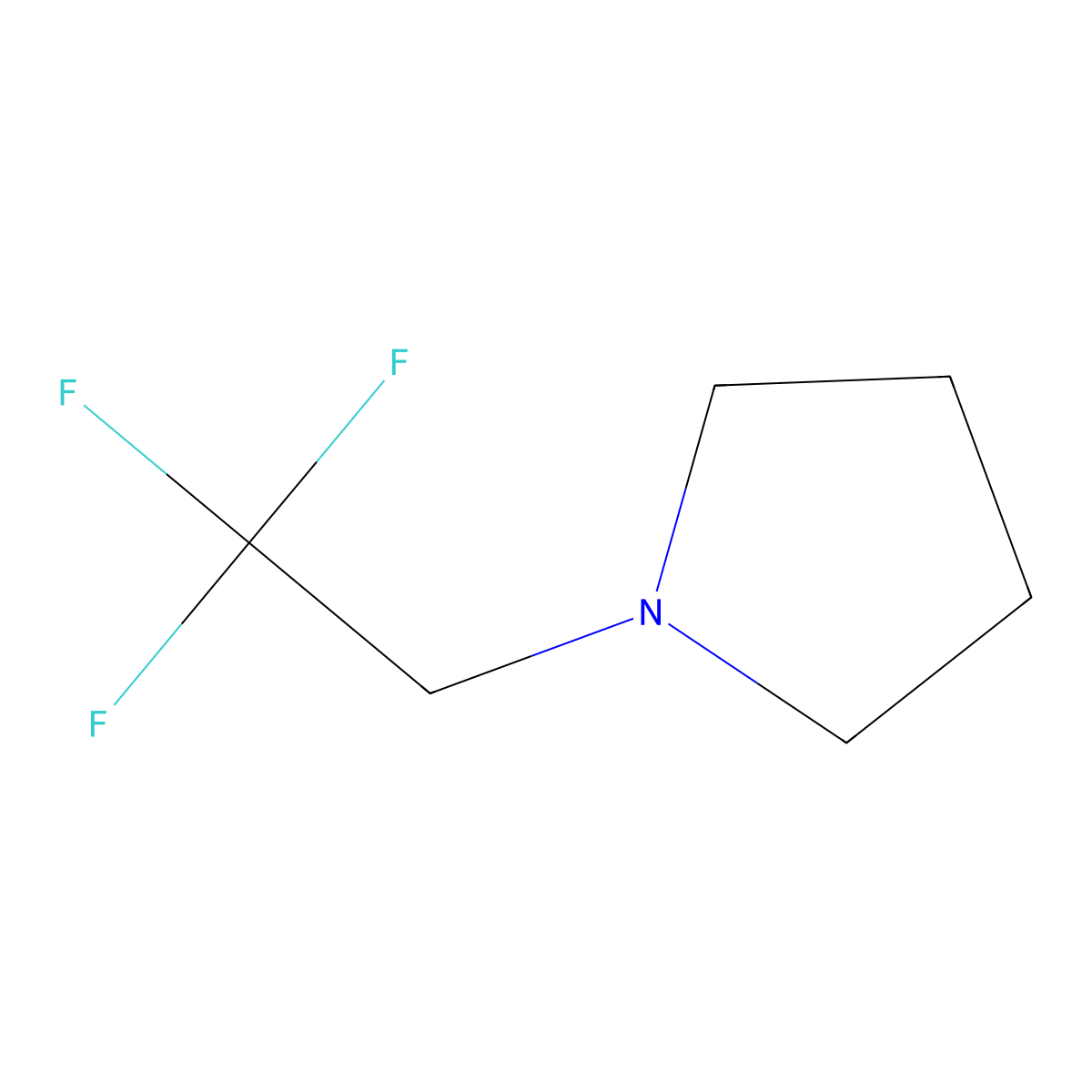 1-(2,2,2-Trifluoroethyl)pyrrolidine molecular structure, CAS 1378304-83-6
