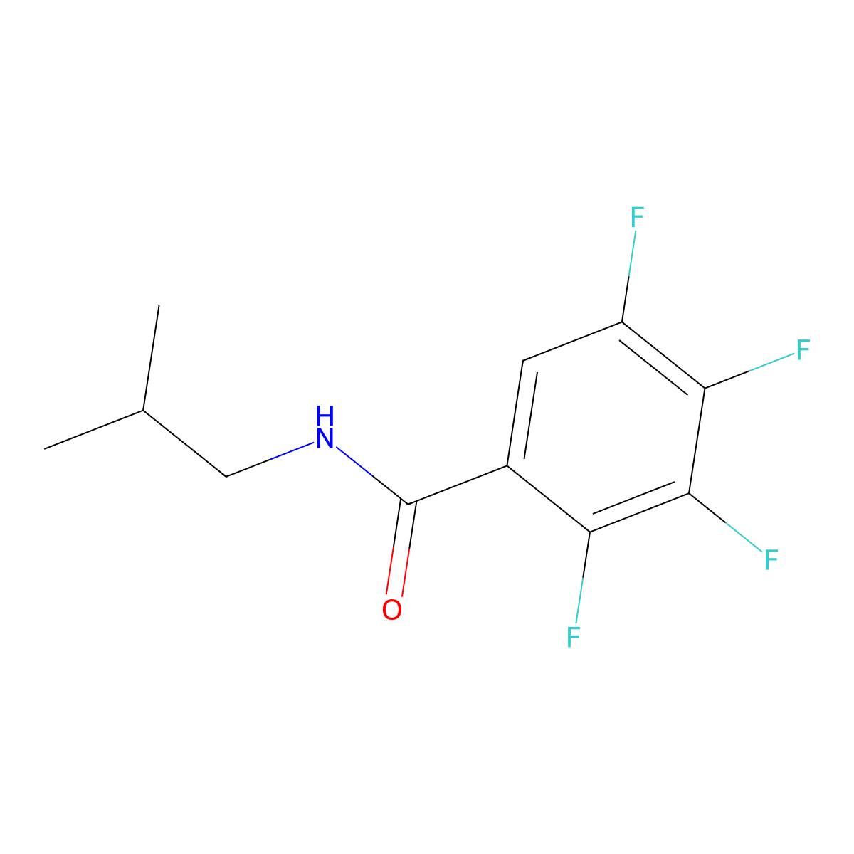 2,3,4,5-tetrafluoro-N-isobutylbenzamide molecular structure, CAS 1378307-72-2