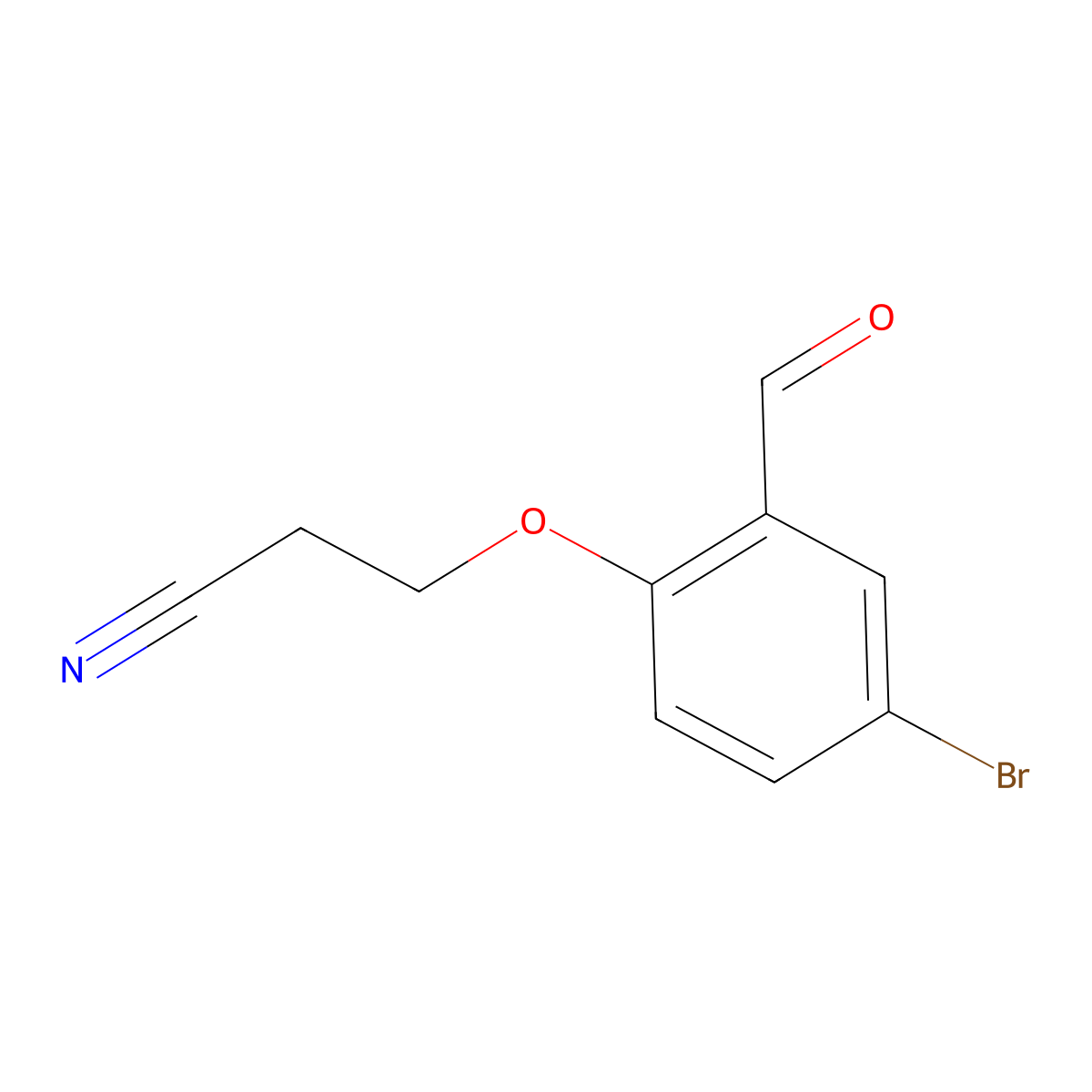 3-(4-Bromo-2-formylphenoxy)propanenitrile molecular structure, CAS 1378307-95-9