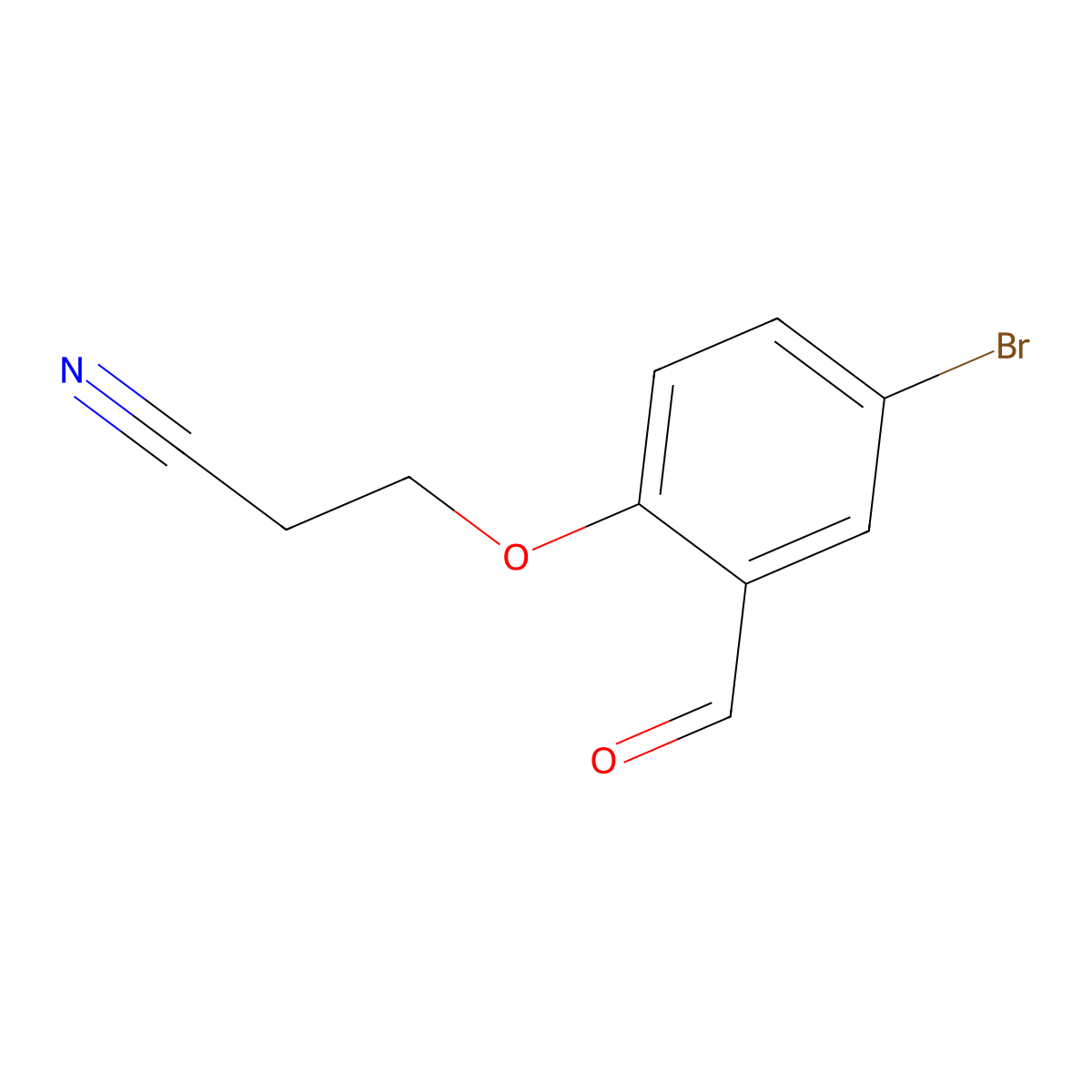 3-(4-Bromo-2-formylphenoxy)propanenitrile molecular structure, CAS 1378307-95-9