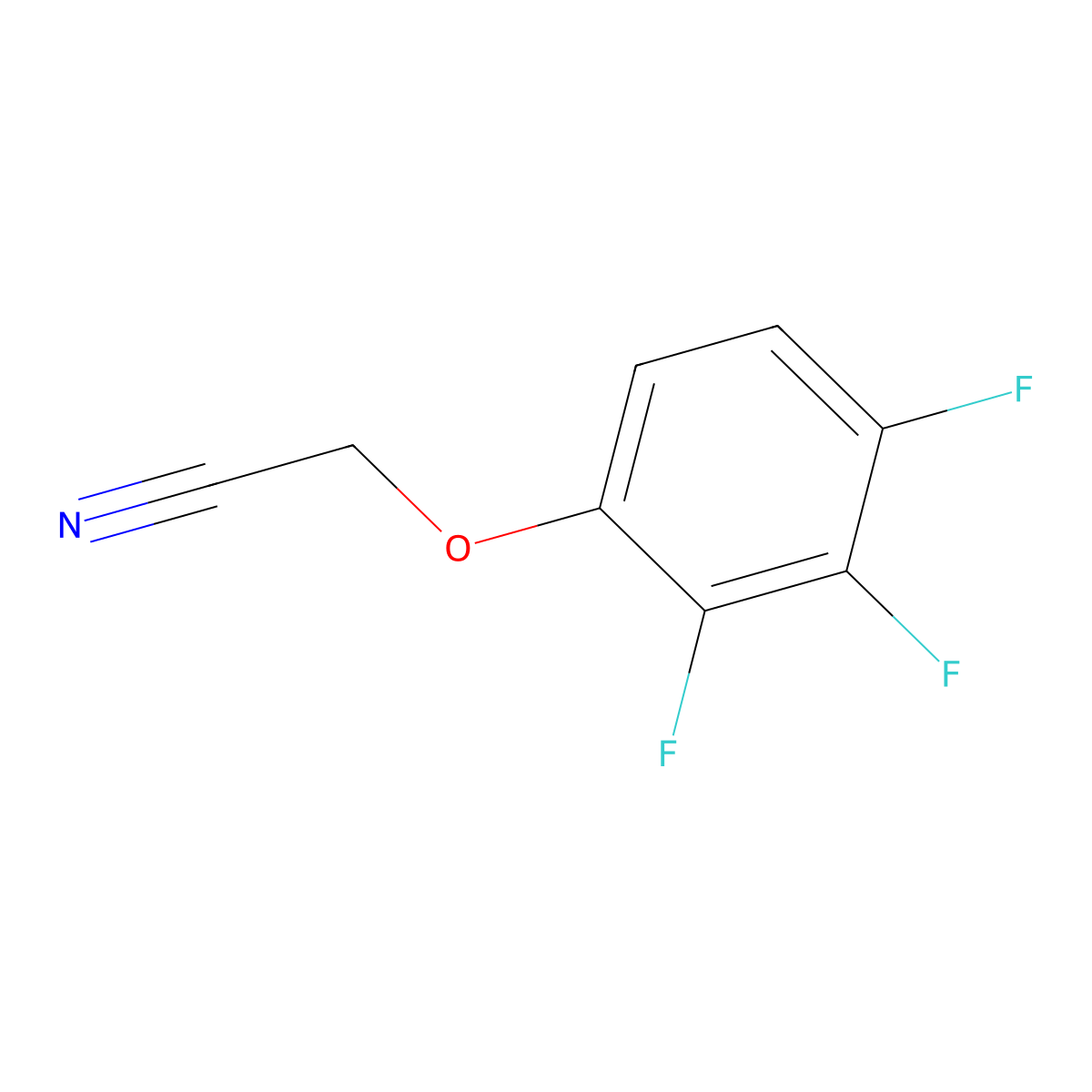 2-(2,3,4-Trifluorophenoxy)acetonitrile molecular structure, CAS 1378309-94-4