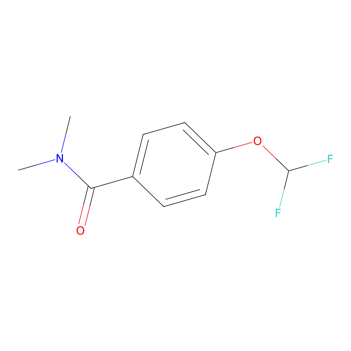 4-(difluoromethoxy)-N,N-dimethylbenzamide molecular structure, CAS 1378312-90-3