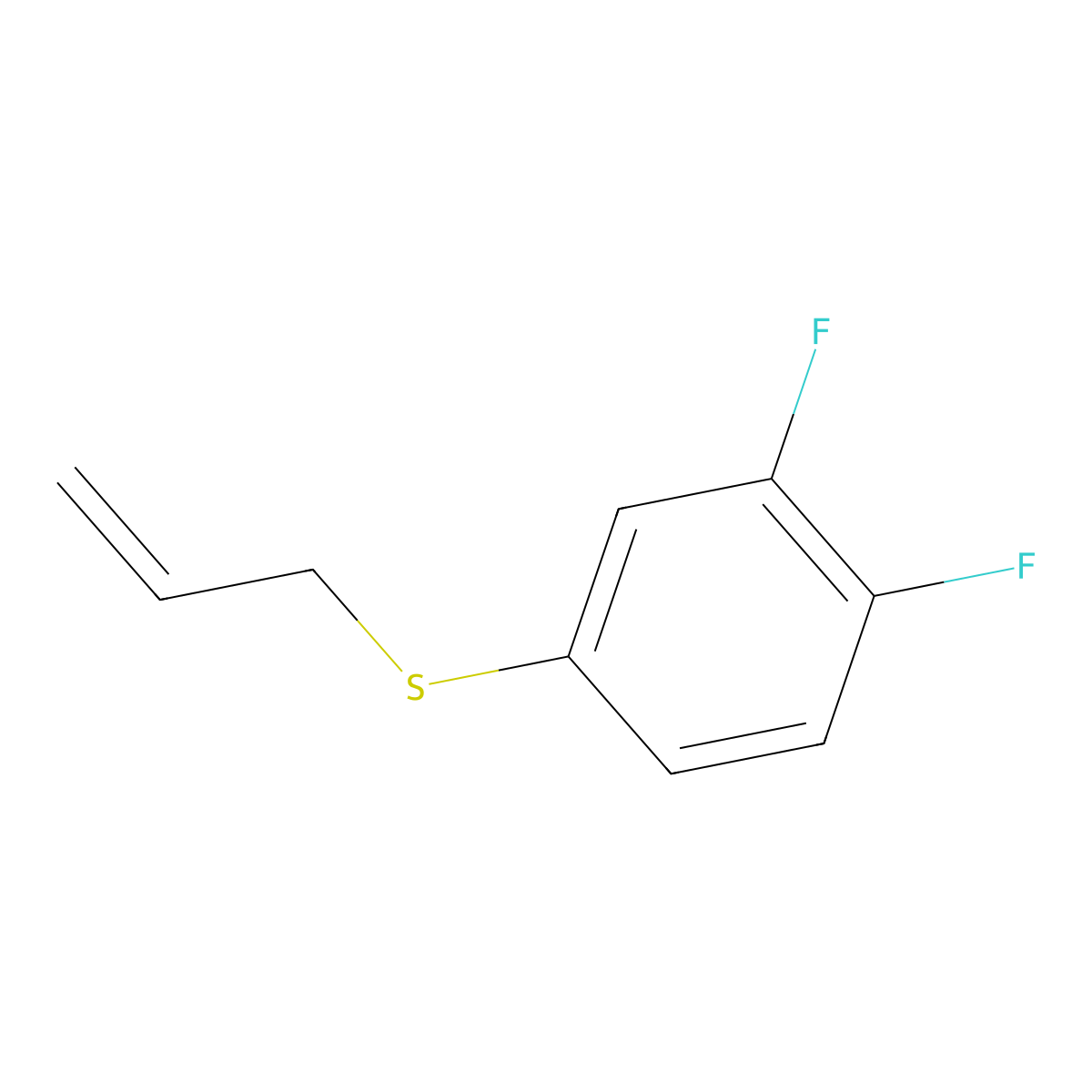 1-Allylsulfanyl-3,4-difluorobenzene molecular structure, CAS 1378318-87-6