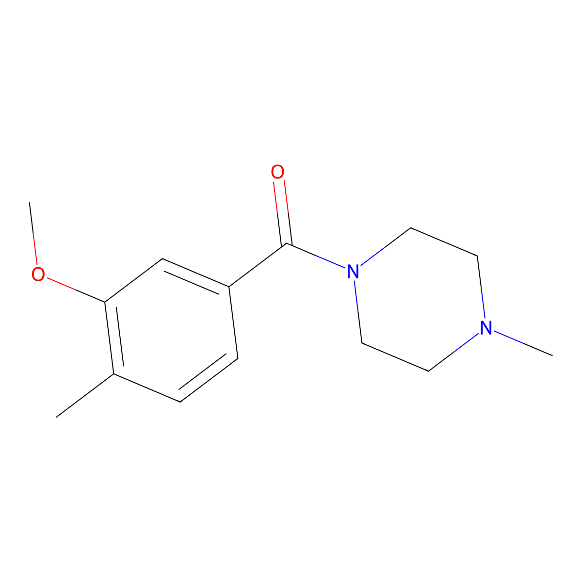 (3-Methoxy-4-methylphenyl)(4-methylpiperazin-1-yl)methanone molecular structure, CAS 1378319-66-4