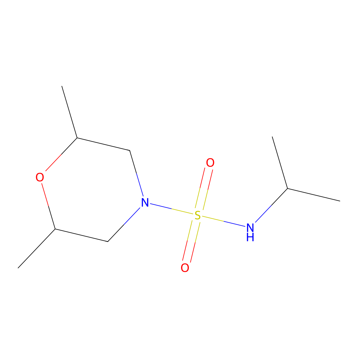 n-Isopropyl-2,6-dimethylmorpholine-4-sulfonamide molecular structure, CAS 1378322-46-3