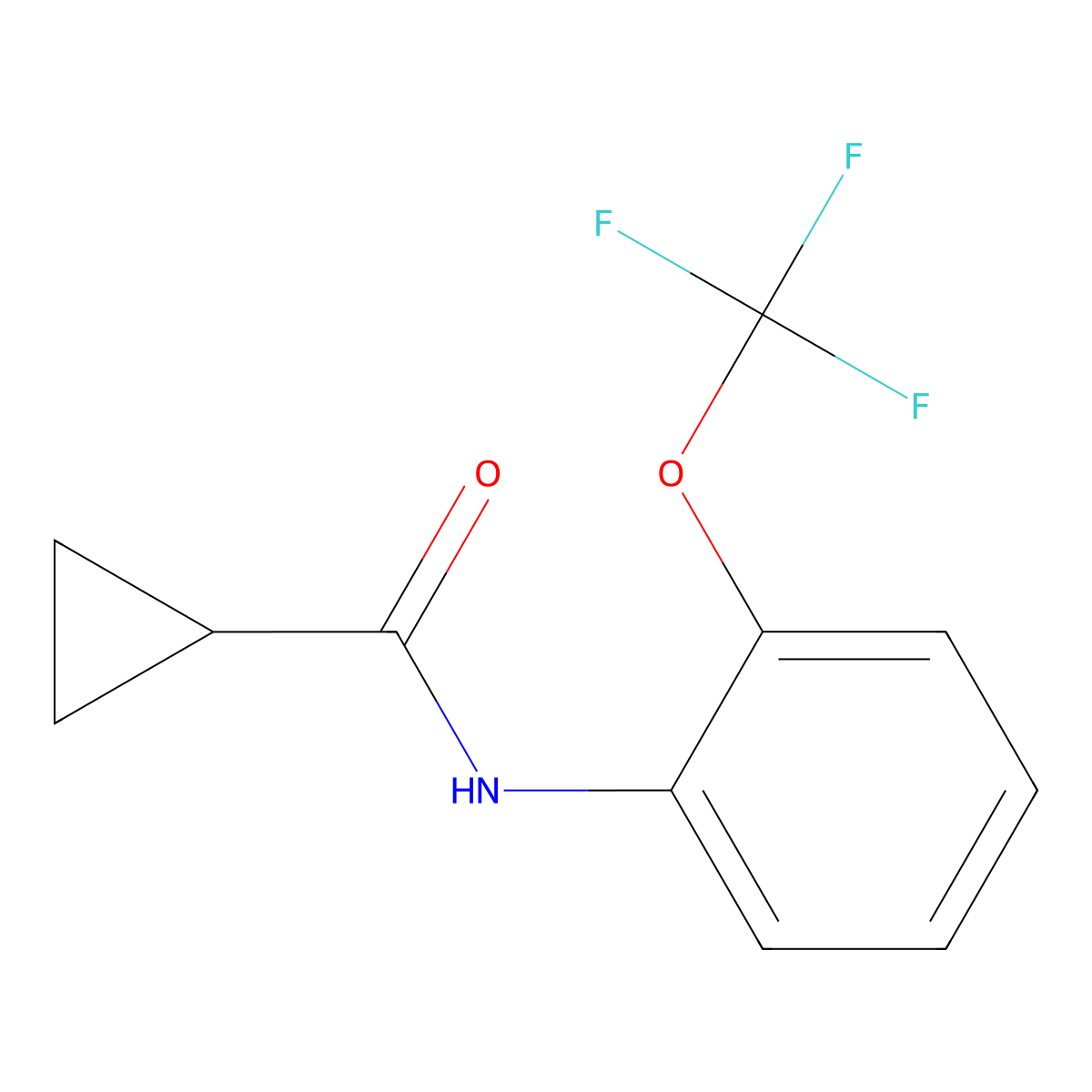 N-[2-(trifluoromethoxy)phenyl]cyclopropanecarboxamide molecular structure, CAS 1378324-27-6