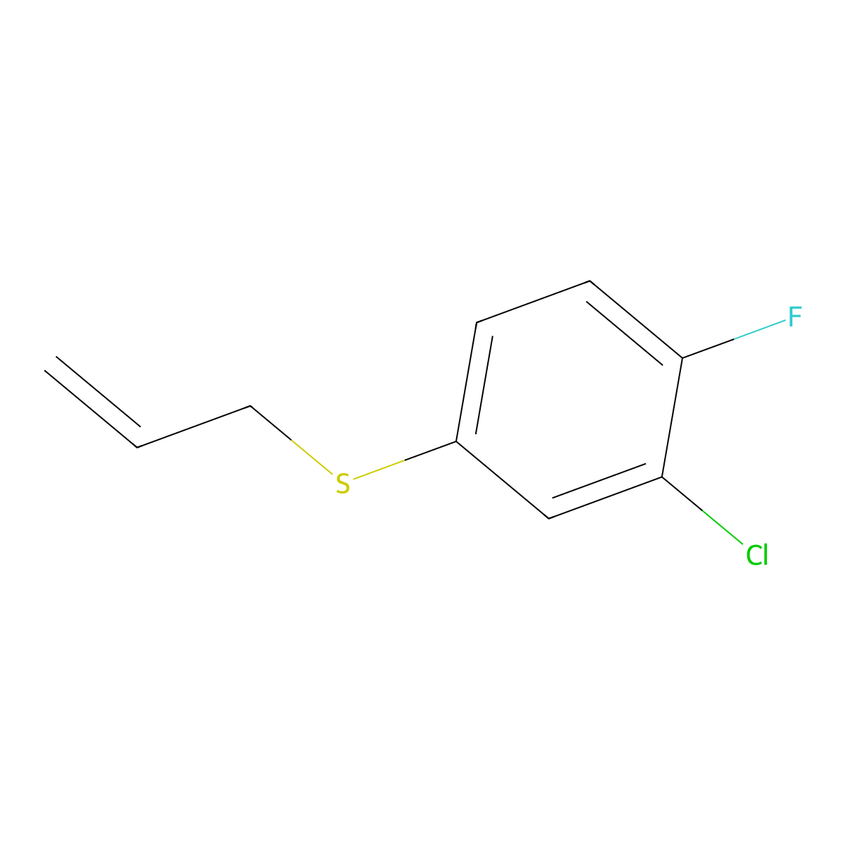 1-Allylsulfanyl-3-chloro-4-fluorobenzene molecular structure, CAS 1378324-63-0