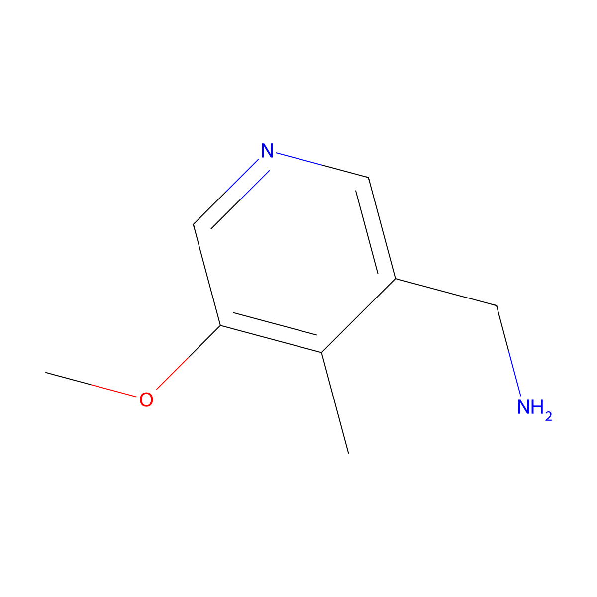 (5-Methoxy-4-methylpyridin-3-yl)methanamine molecular structure, CAS 1378332-12-7