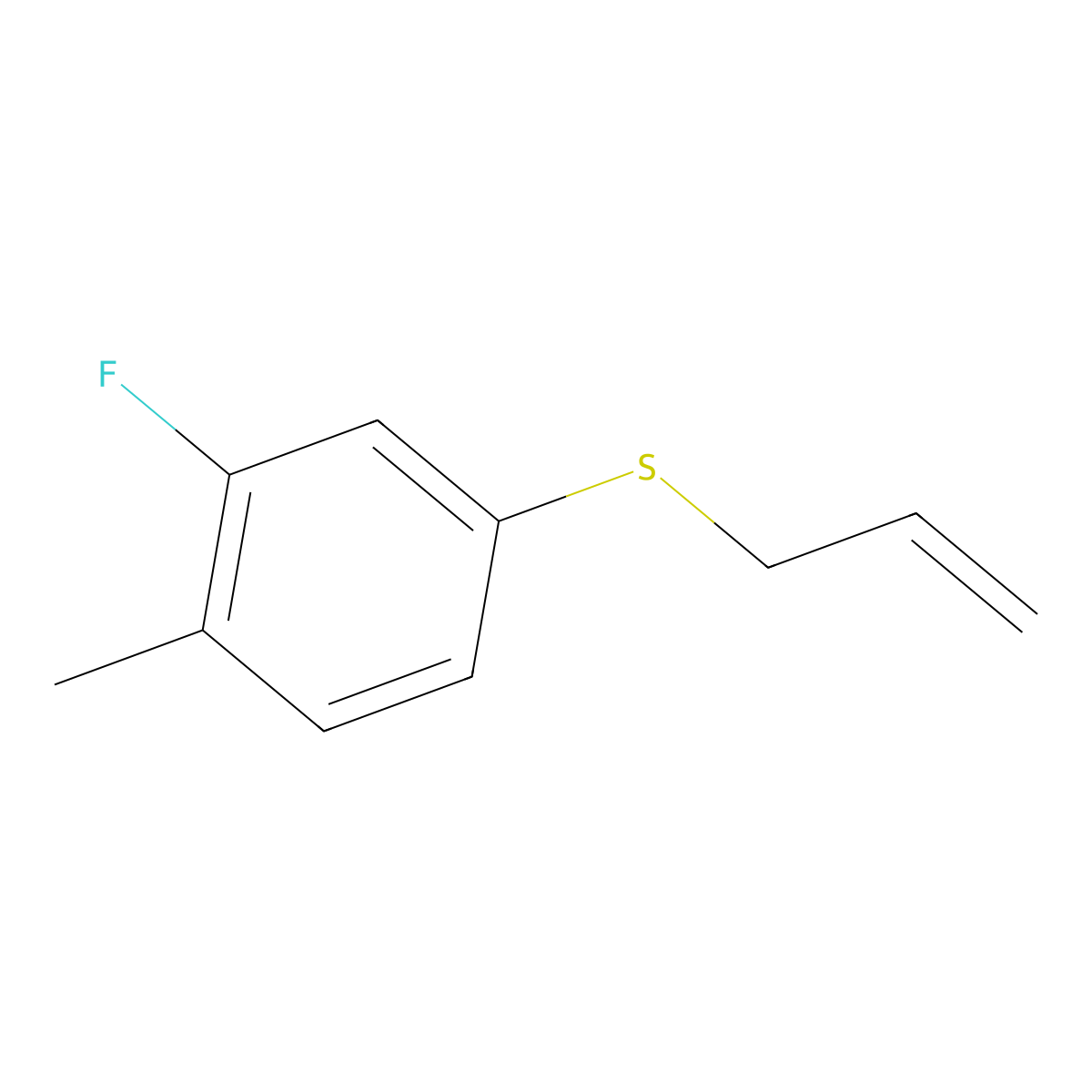 1-Allylsulfanyl-3-fluoro-4-methylbenzene molecular structure, CAS 1378336-11-8
