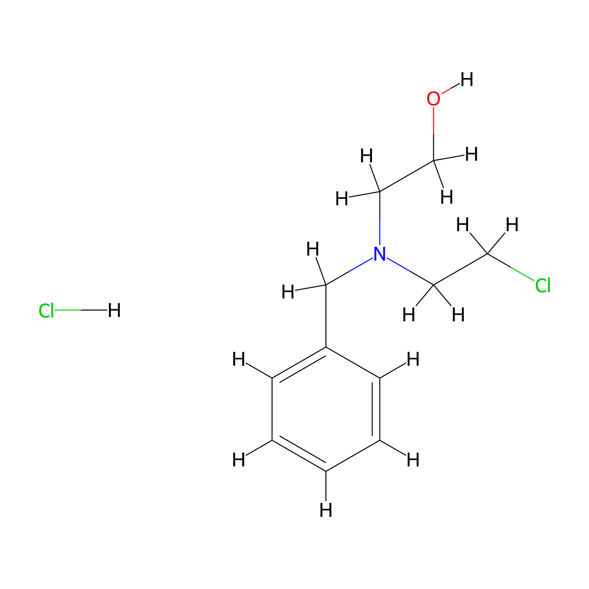 2-[Benzyl(2-chloroethyl)amino]ethanol hydrochloride molecular structure, CAS 137834-82-3