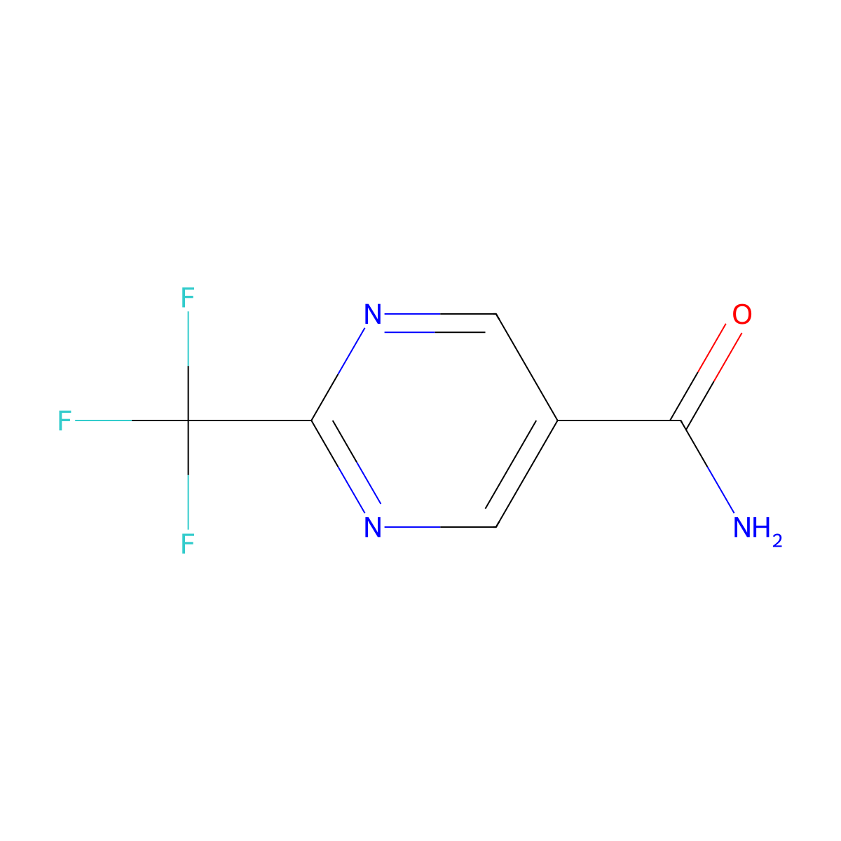 2-(Trifluoromethyl)pyrimidine-5-carboxamide molecular structure, CAS 1378340-42-1
