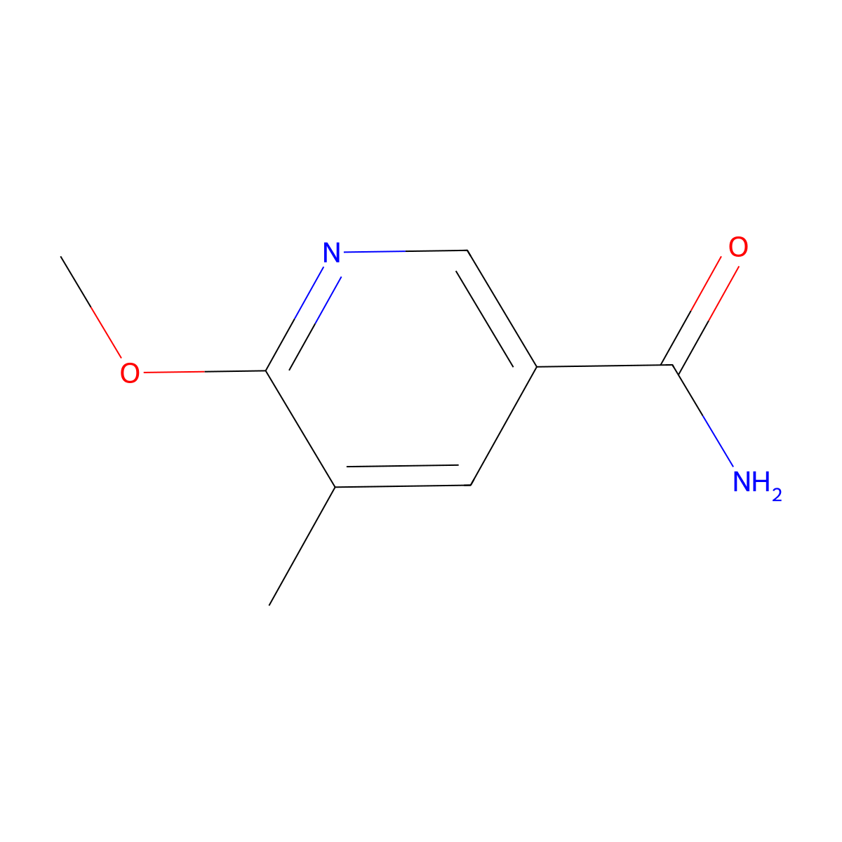 6-Methoxy-5-methylnicotinamide molecular structure, CAS 1378342-04-1