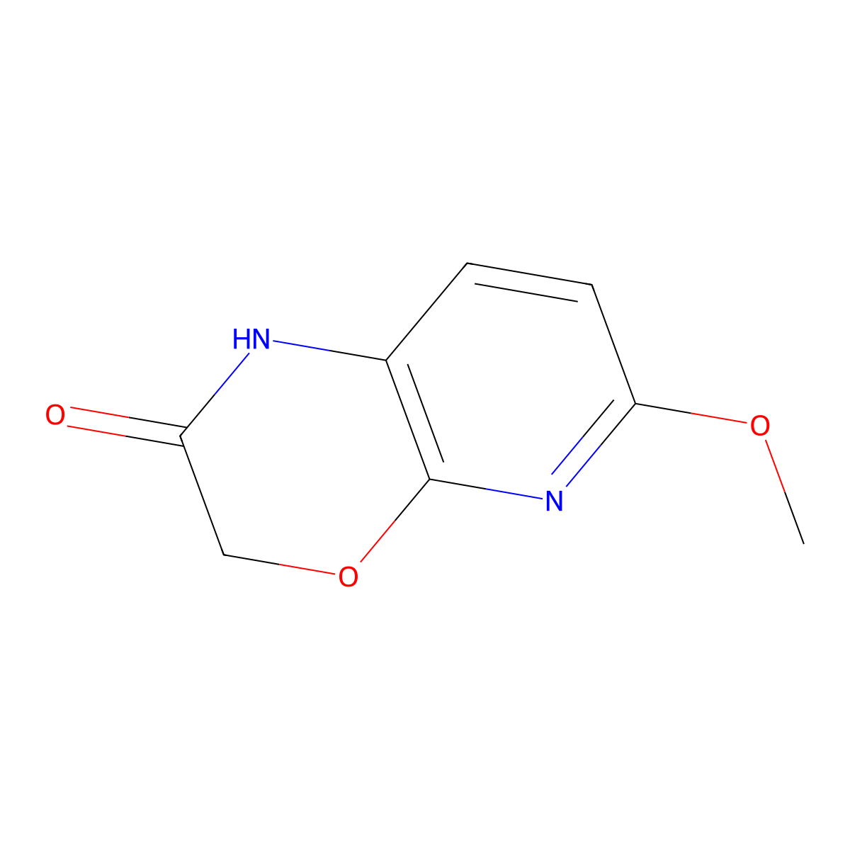 6-Methoxy-1H-pyrido[2,3-b][1,4]oxazin-2(3H)-one molecular structure, CAS 1378342-69-8