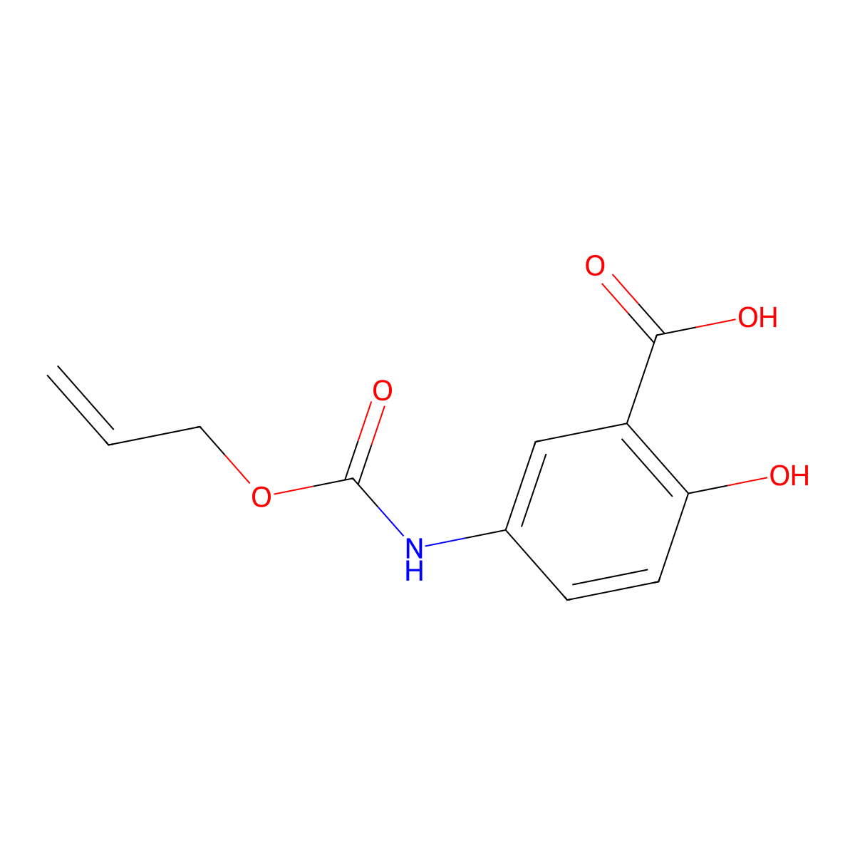 2-Hydroxy-5-{[(prop-2-en-1-yloxy)carbonyl]amino}benzoic acid molecular structure, CAS 1378345-82-4