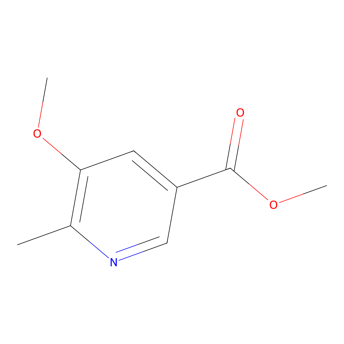 Methyl 5-methoxy-6-methylpyridine-3-carboxylate molecular structure, CAS 1378360-98-5