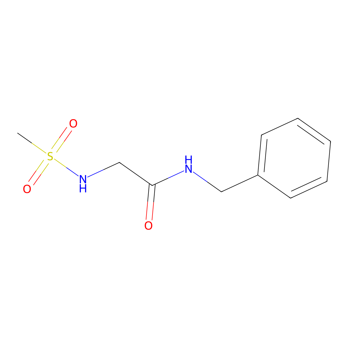 N-benzyl-2-[(methylsulfonyl)amino]acetamide molecular structure, CAS 1378368-57-0