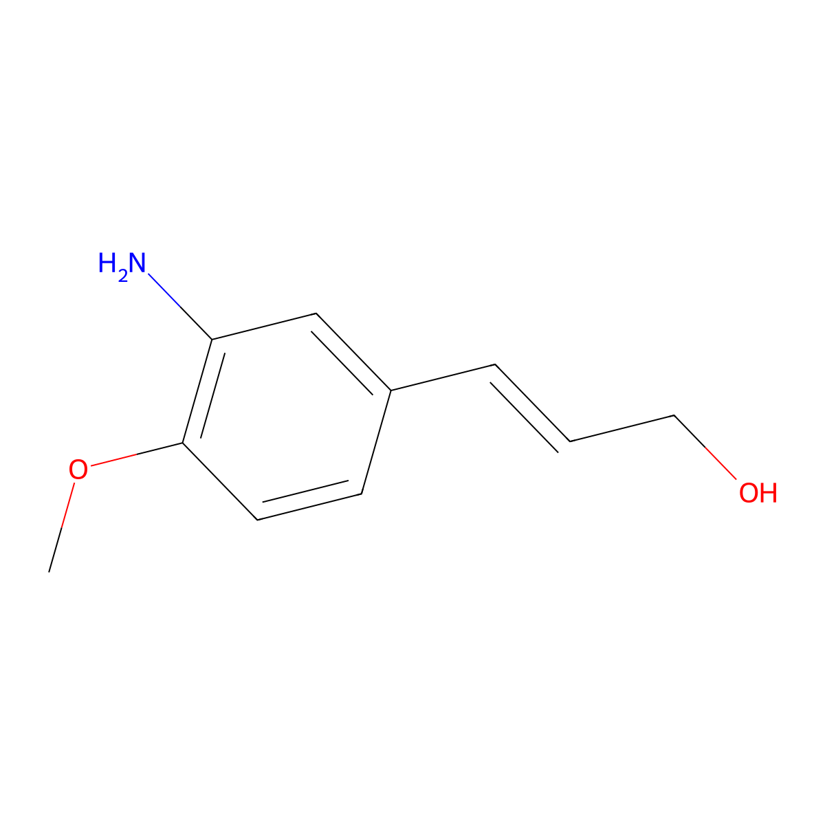 (E)-3-(3-amino-4-methoxy-phenyl)-prop-2-en-1-ol molecular structure, CAS 1378371-45-9