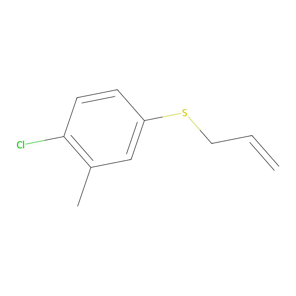 1-Allylsulfanyl-4-chloro-3-methylbenzene molecular structure, CAS 1378372-44-1