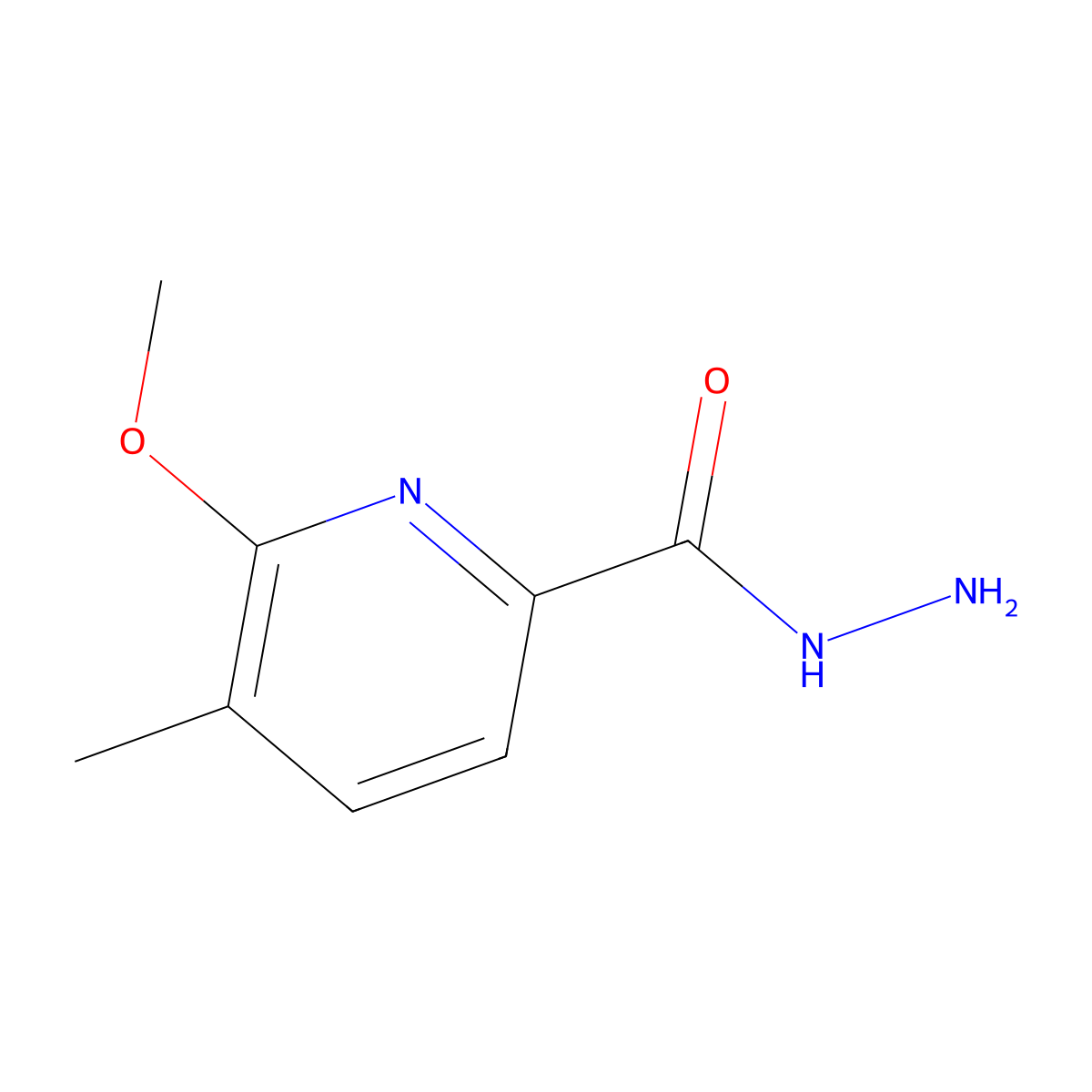 6-Methoxy-5-methylpicolinohydrazide molecular structure, CAS 1378381-41-9